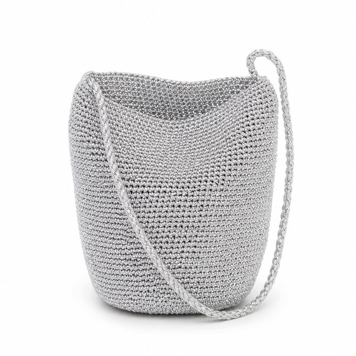 Cascais - Straw Bucket Bag, front view on white background