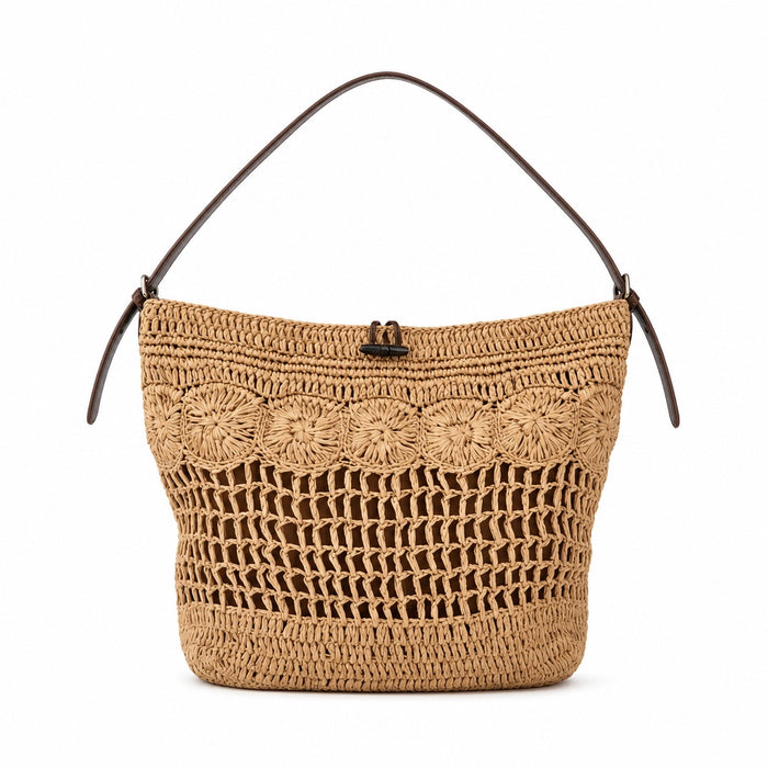 Hvar - Crochet Crossbody Bag, front view on white background