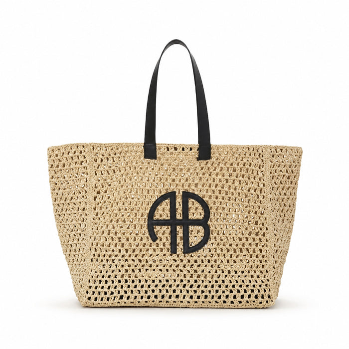 Kotor - Straw Tote Bag, front view on white background