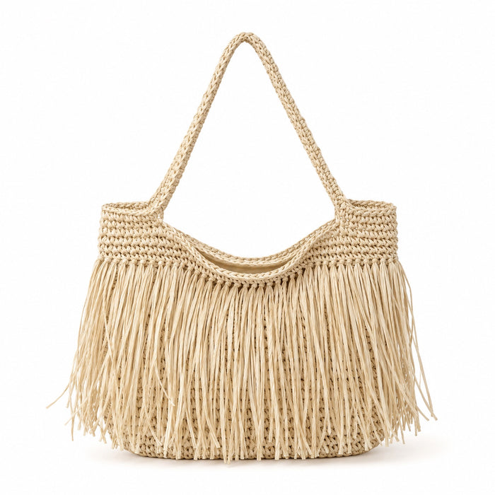 Llanes - Rattan Crossbody Bag, front view on white background