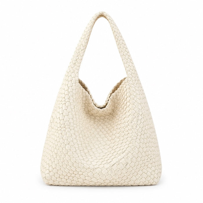 Manarola - Straw Tote Bag, front view on white background