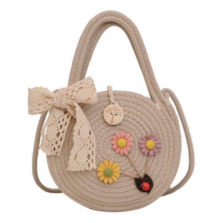 Forest-style Cotton And Linen Woven Tote Bag