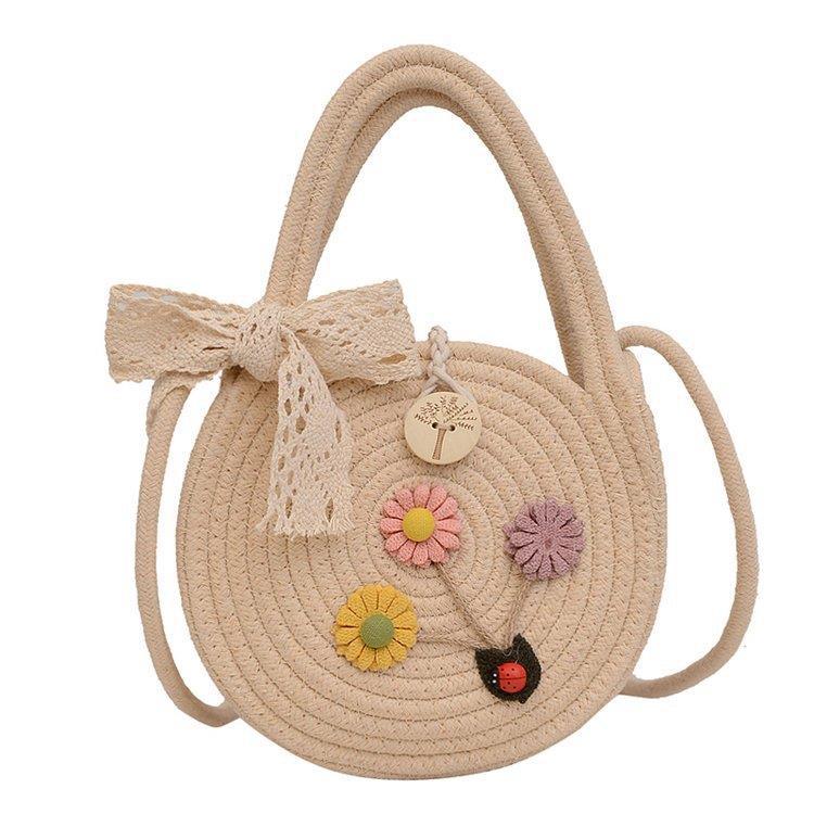 Forest-style Cotton And Linen Woven Tote Bag