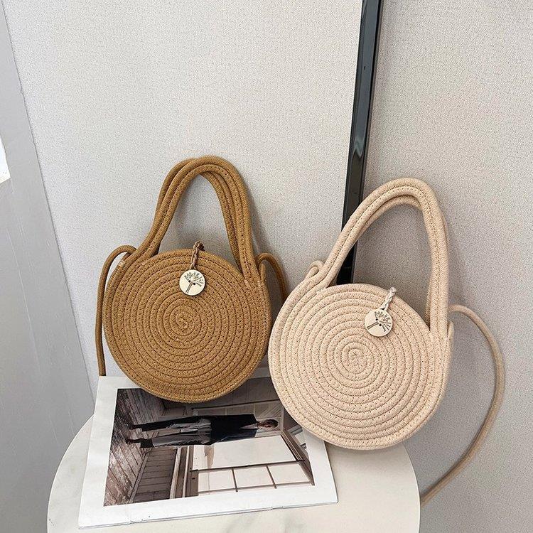 Forest-style Cotton And Linen Woven Tote Bag