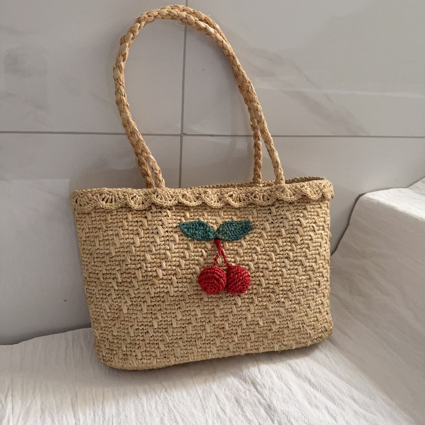 Women's Summer Straw Shoulder Bag Raffia