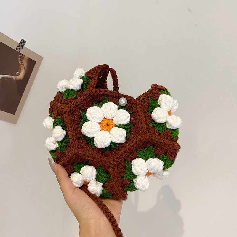 Simple And Cute Handmade Woven Crossbody Bag