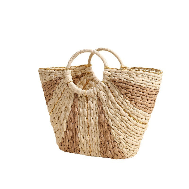 Fresh-style Large-capacity Handheld Straw Woven Bag