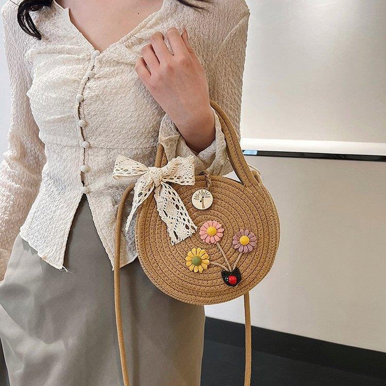 Forest-style Cotton And Linen Woven Tote Bag