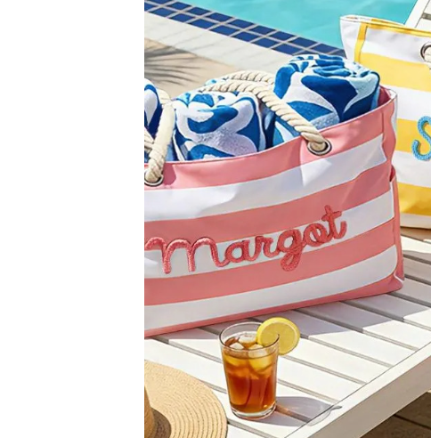 Zippered Beach Tote Bag With Large Capacity For Sand Protection