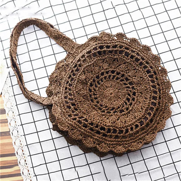 Masua - Round Rattan Bag