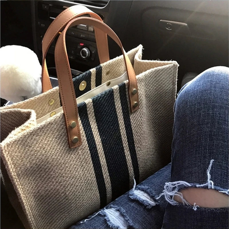 Calasetta - Straw Crossbody Bag in Black