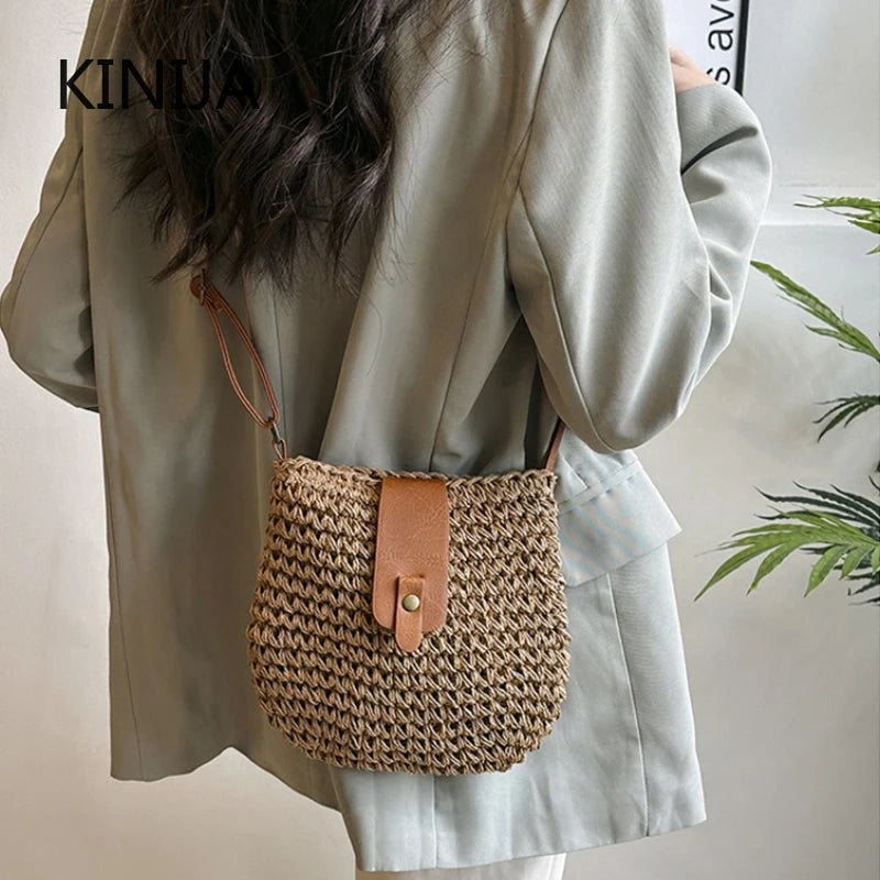 Pula - Straw Crossbody Bag