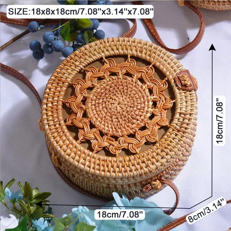 Xabia - Round Rattan Bag