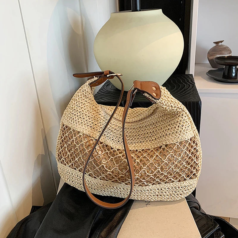 Nora - Woven Beach Tote