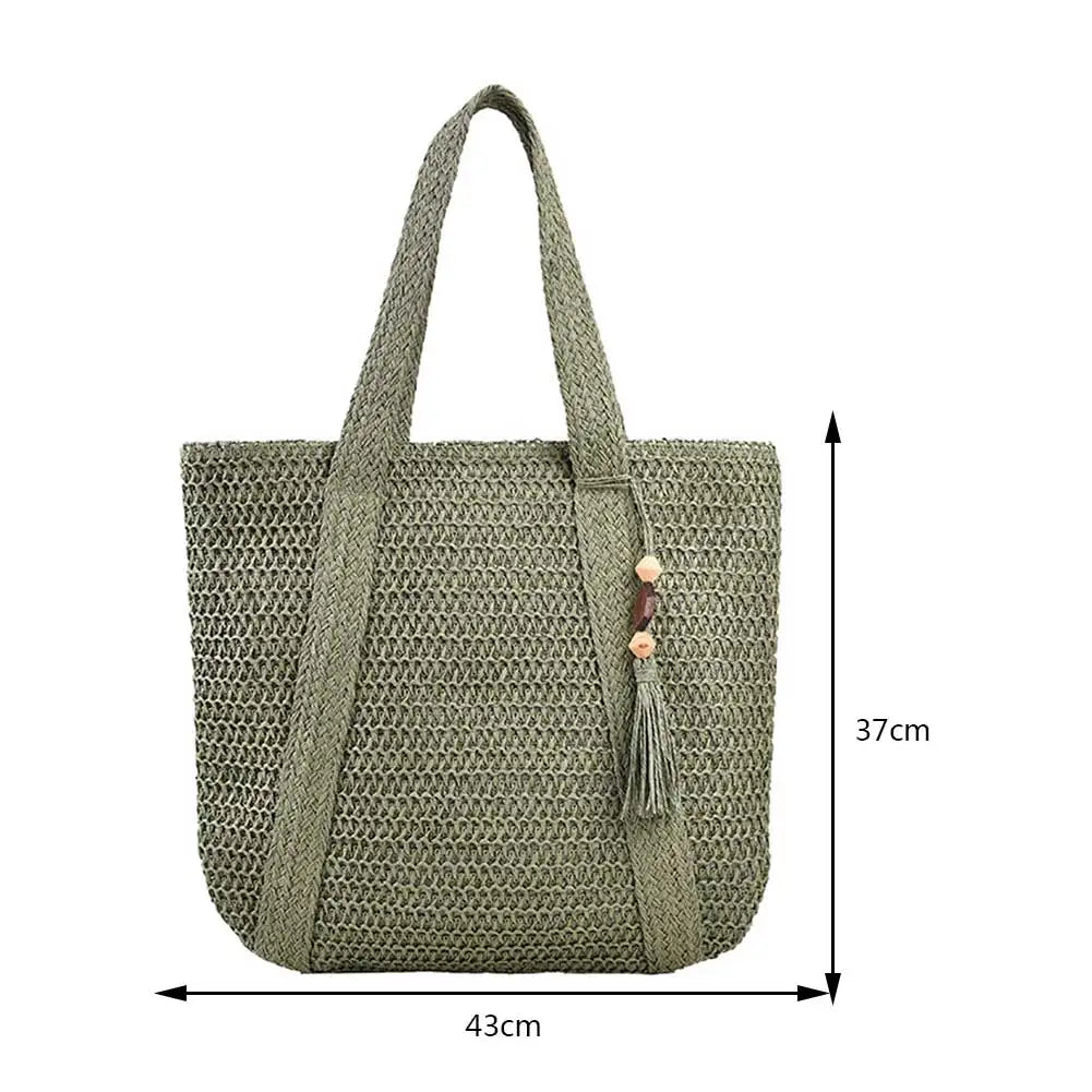 Cervo - Straw Tote Bag