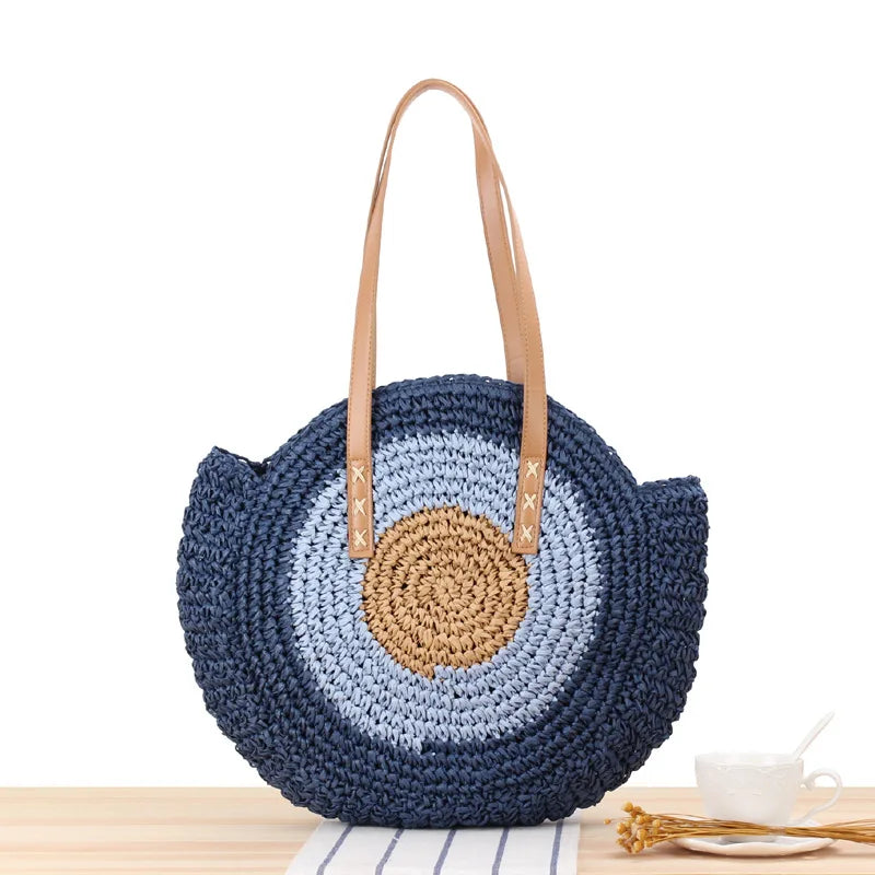 Ston - Round Raffia Bag