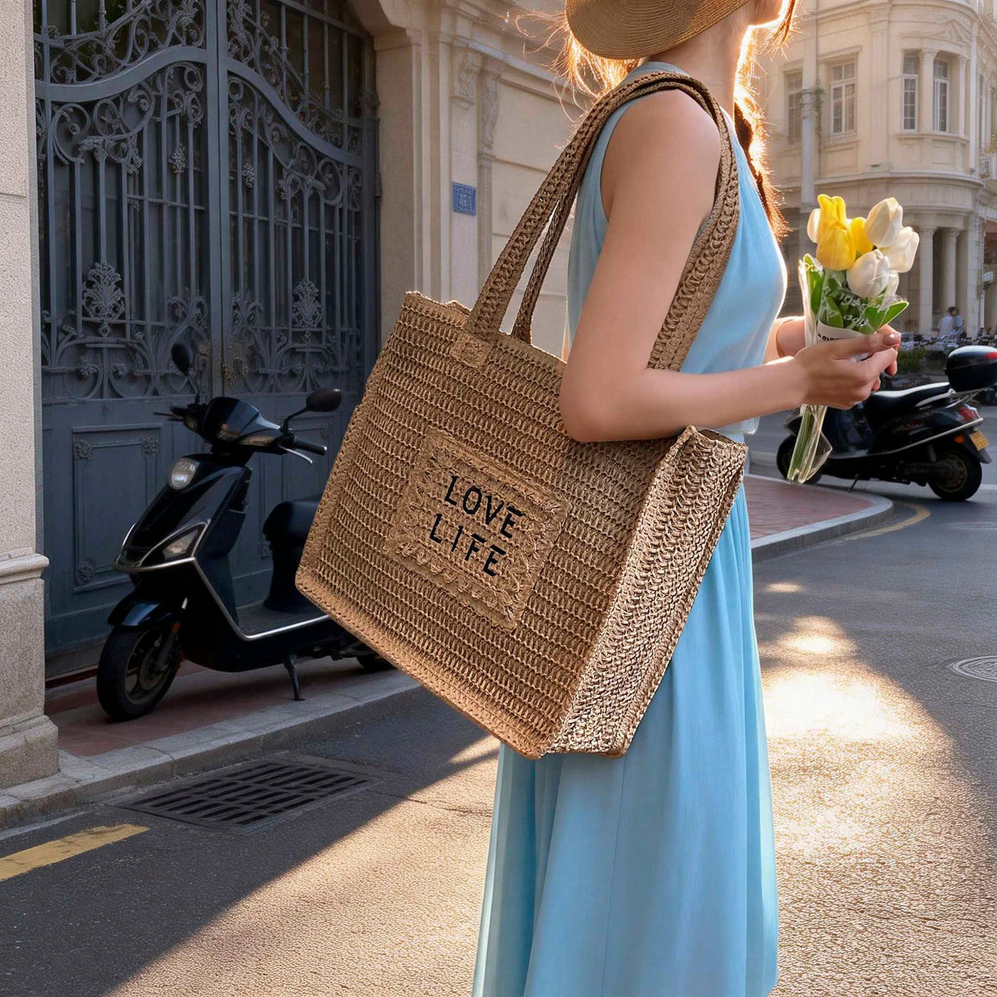 Ciutadella - Straw Beach Tote