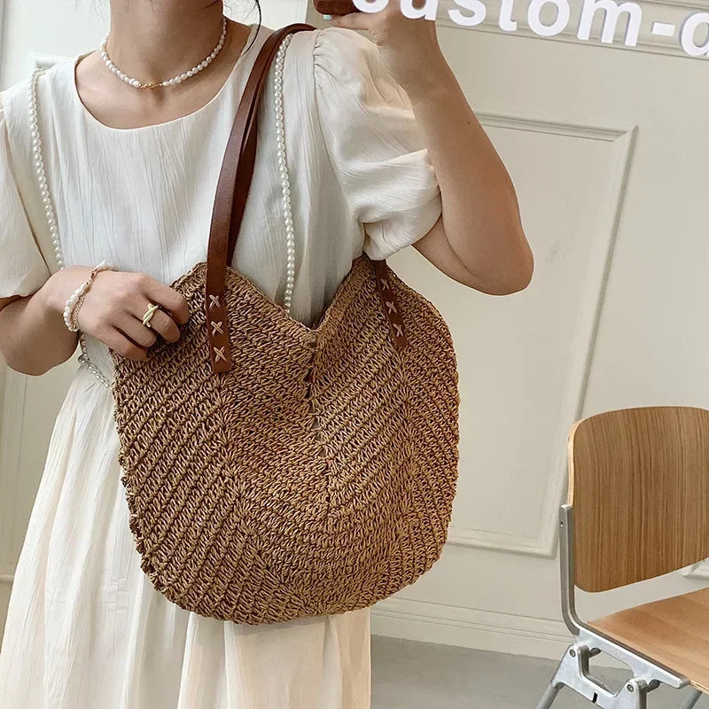 Zarautz - Raffia Bucket Bag
