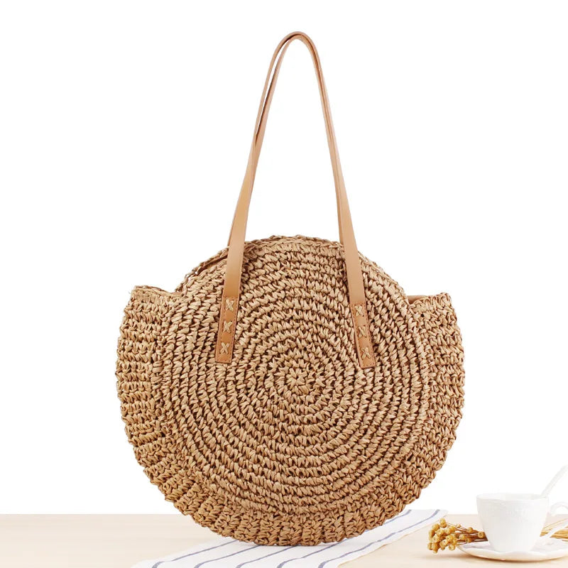 Ston - Round Raffia Bag