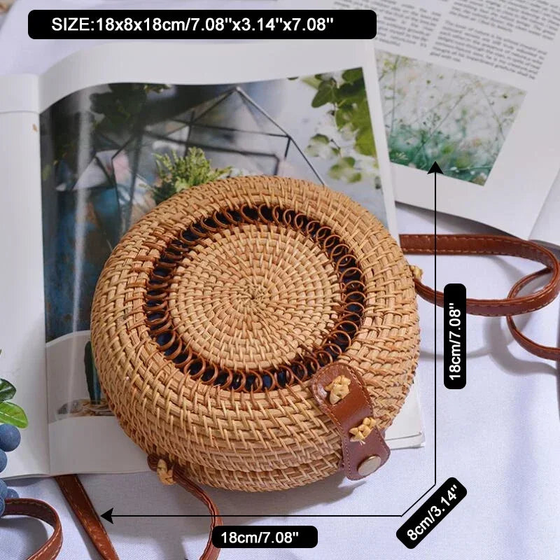 Xabia - Round Rattan Bag