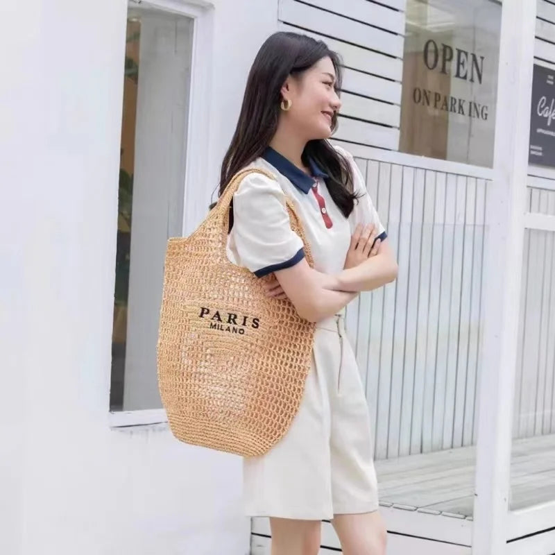 Galaxidi - Raffia Tote Bag
