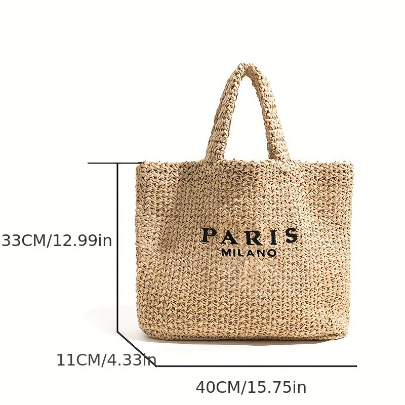 Monopoli - Straw Beach Tote