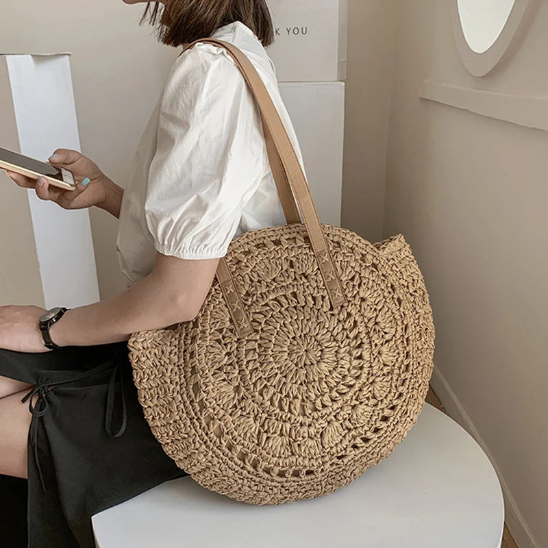 Budva - Round Rattan Bag