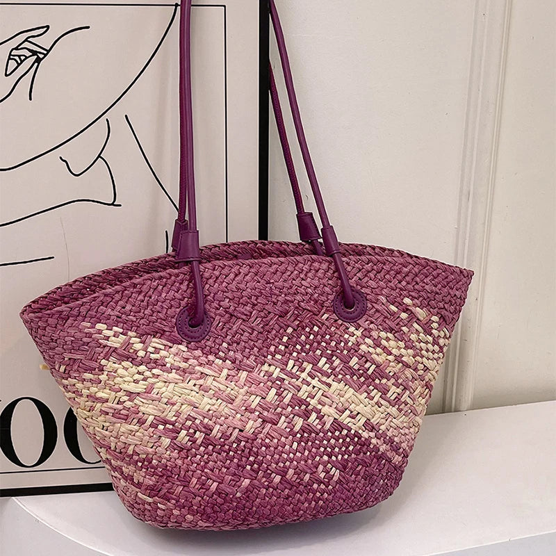 Pizzo - Straw Bucket Bag