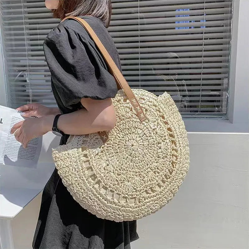 Ston - Round Raffia Bag