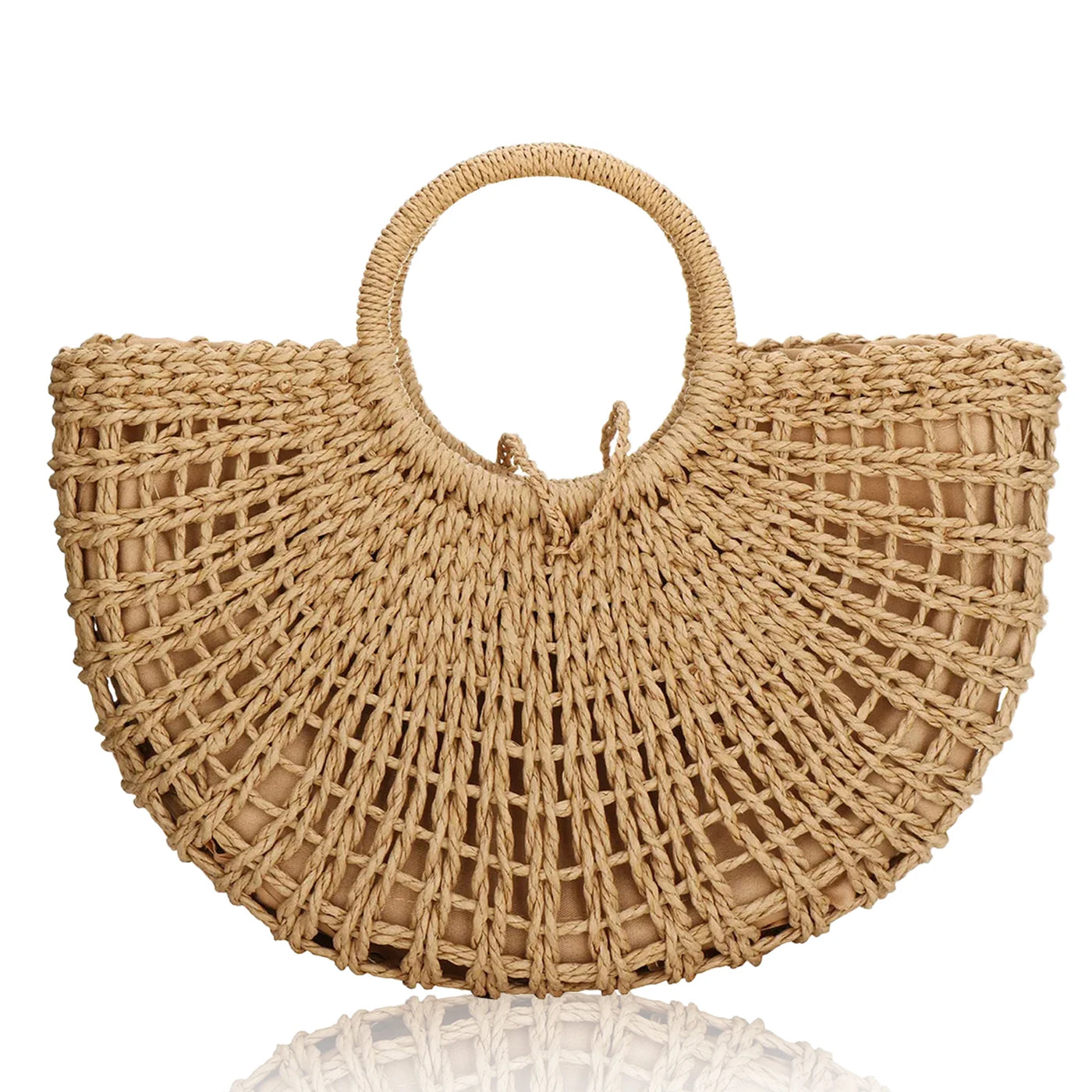 Agropoli - Round Rattan Bag