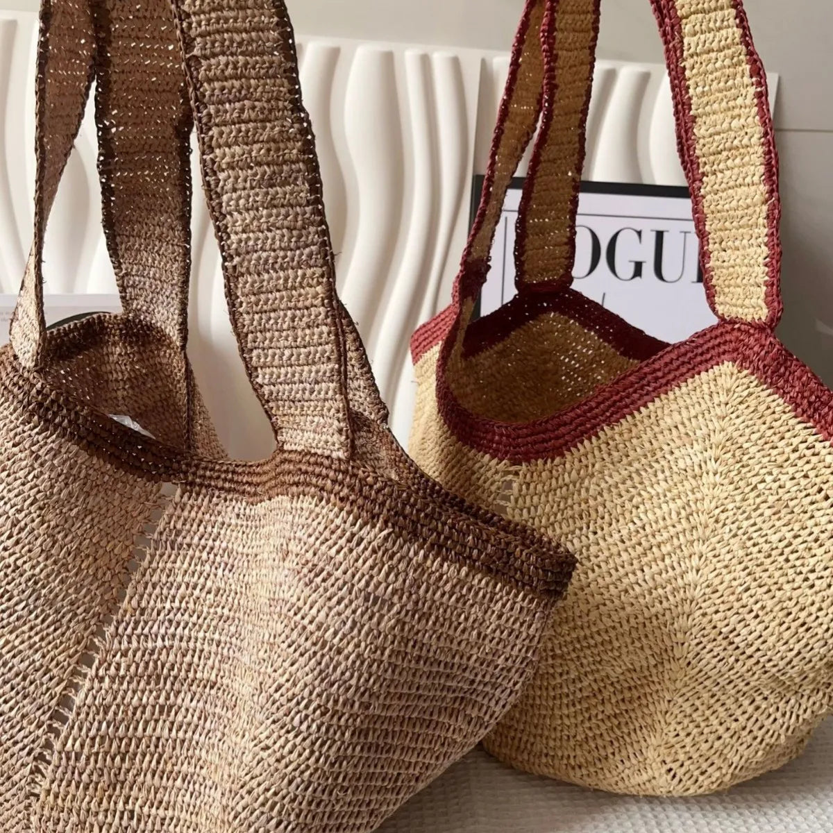 Andros - Raffia Bucket Bag