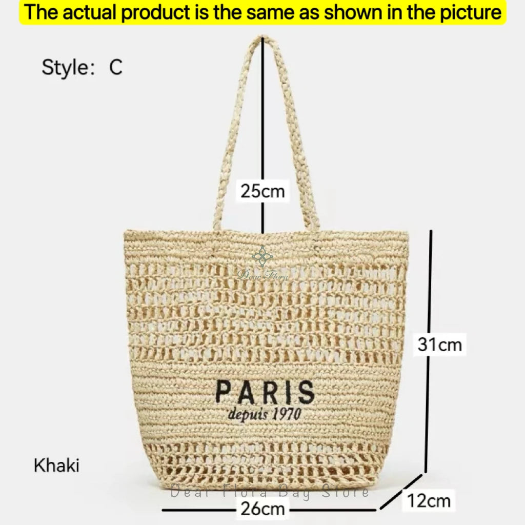 Galaxidi - Raffia Tote Bag