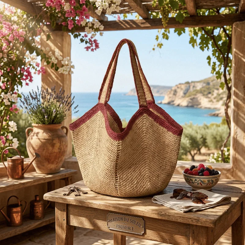 Andros - Raffia Bucket Bag
