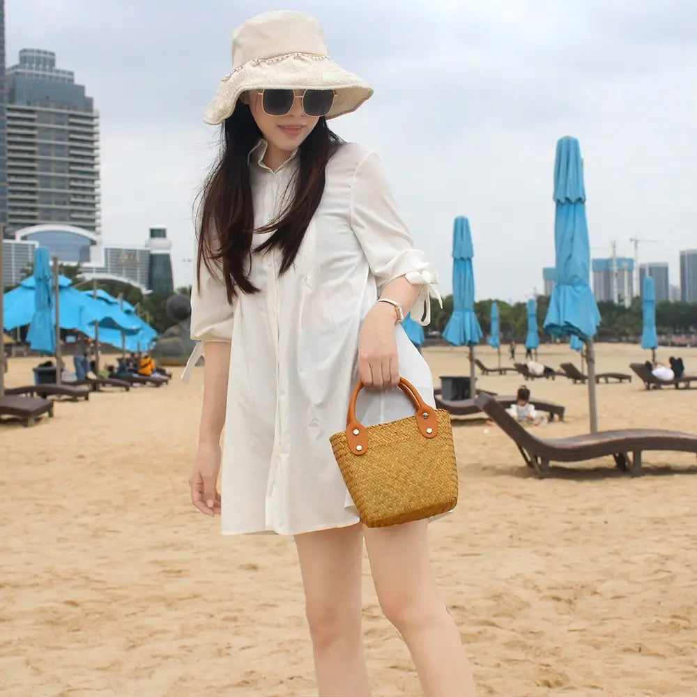 Begur - Rattan Bucket Bag