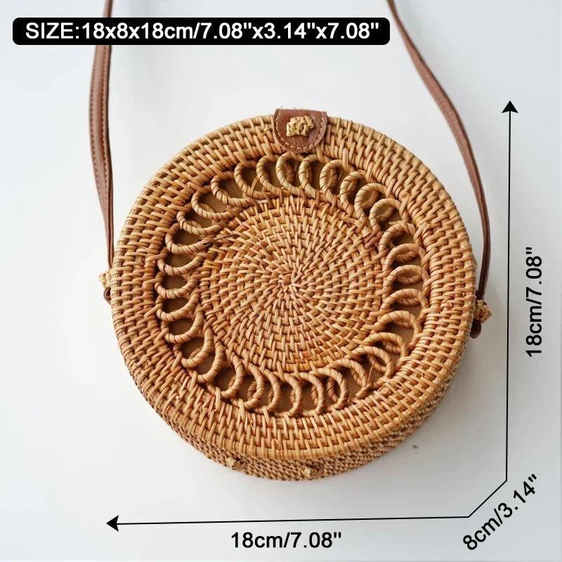 Xabia - Round Rattan Bag