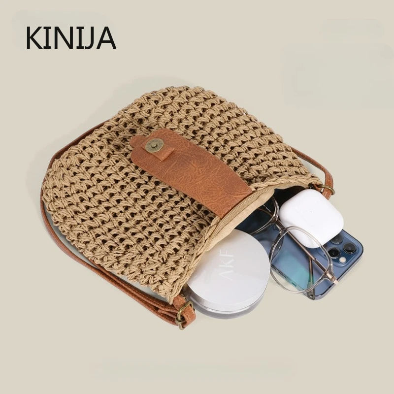 Pula - Straw Crossbody Bag