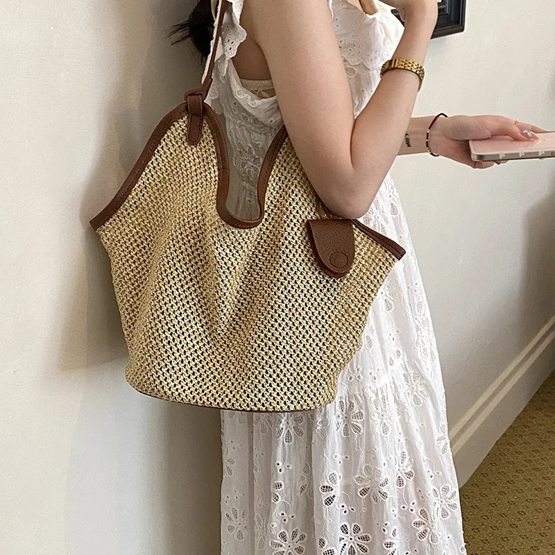 Nafplio - Straw Bucket Bag