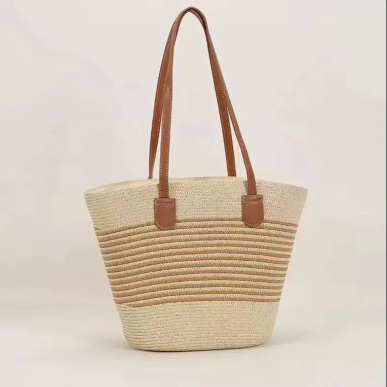 Elounda - Straw Beach Tote