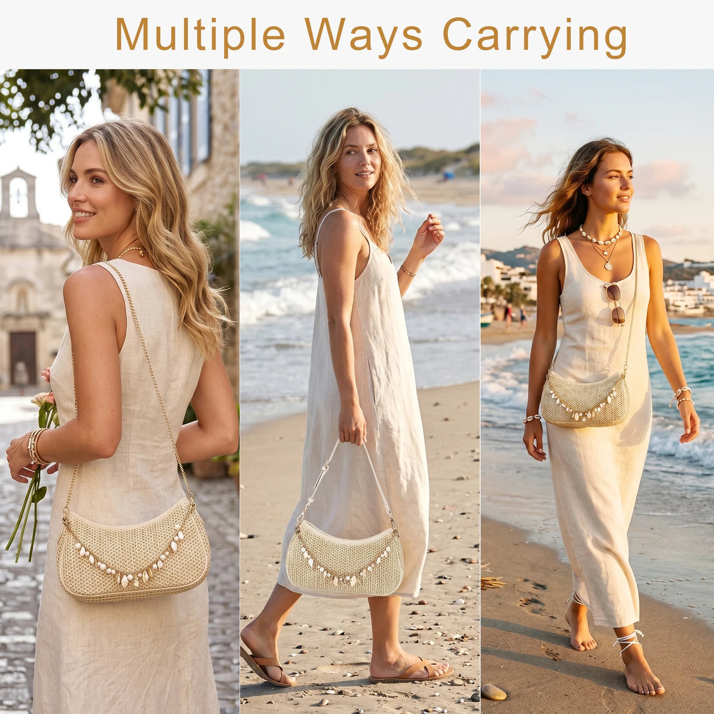 Sestri - Straw Crossbody Bag
