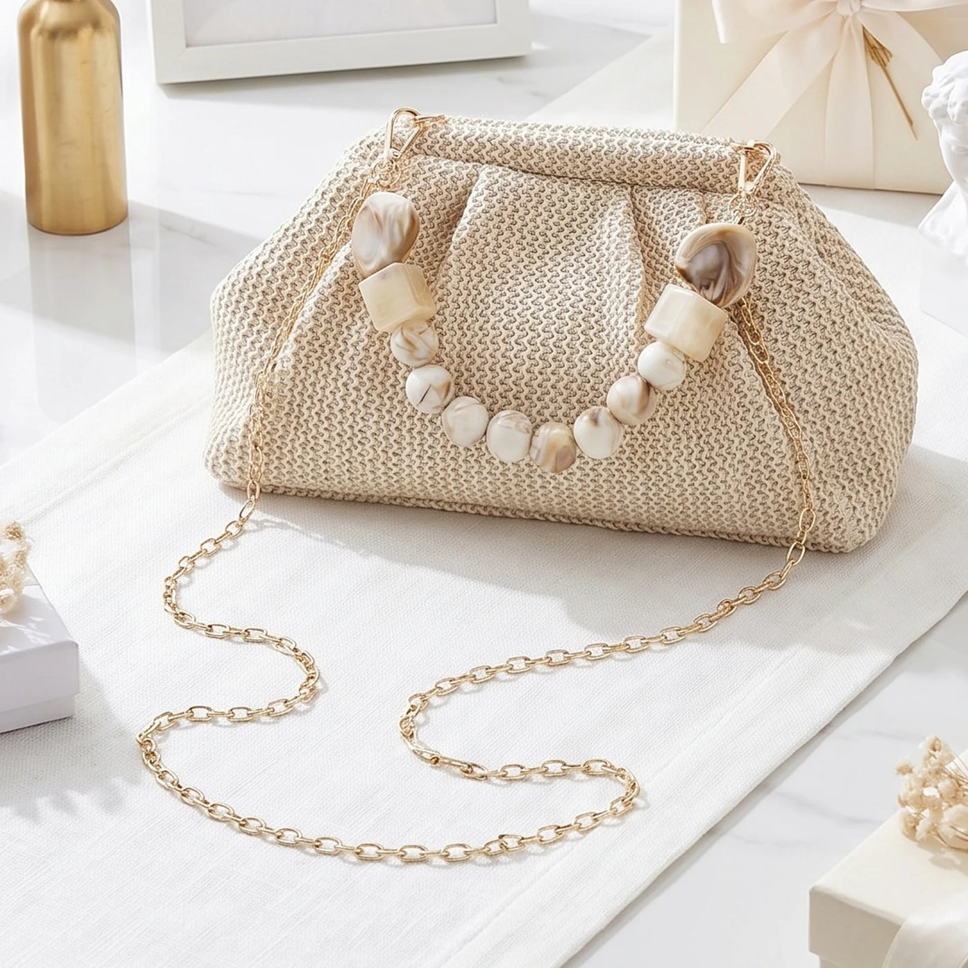 Olbia - Straw Clutch
