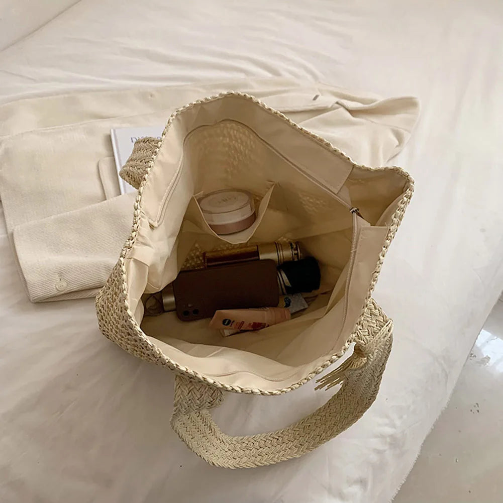 Cervo - Straw Tote Bag