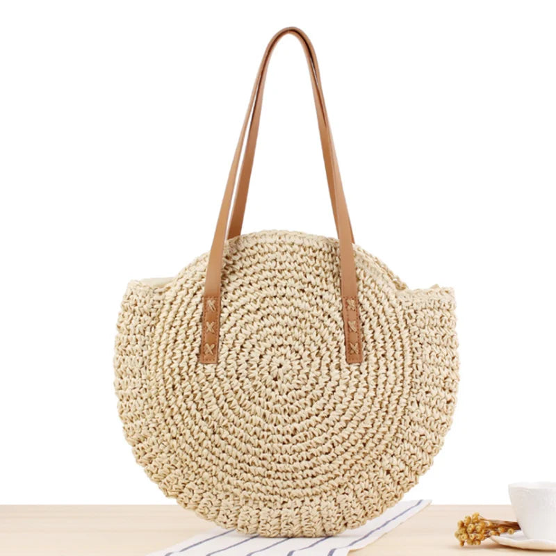Ston - Round Raffia Bag