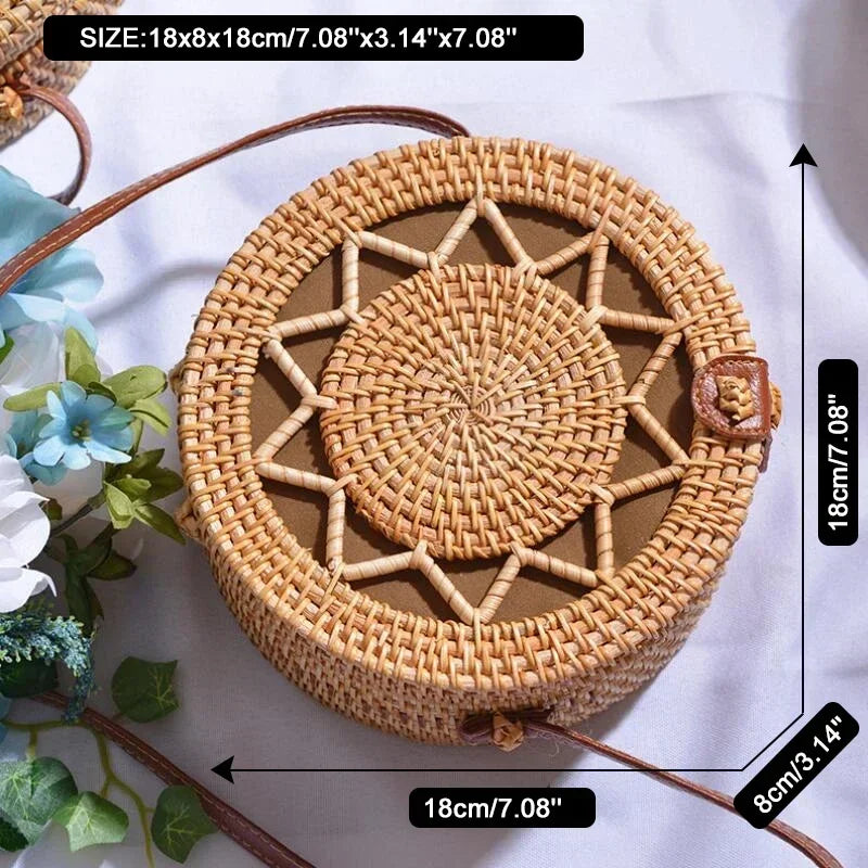 Xabia - Round Rattan Bag