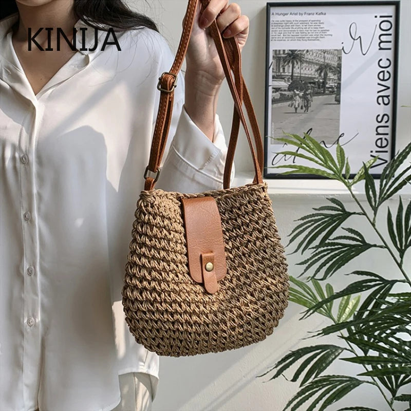Pula - Straw Crossbody Bag