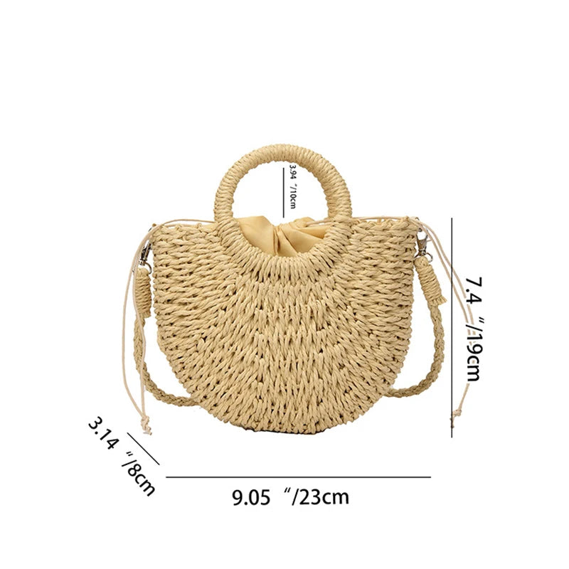 Tharros - Rattan Crossbody Bag