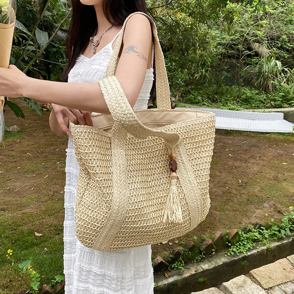 Cervo - Straw Tote Bag