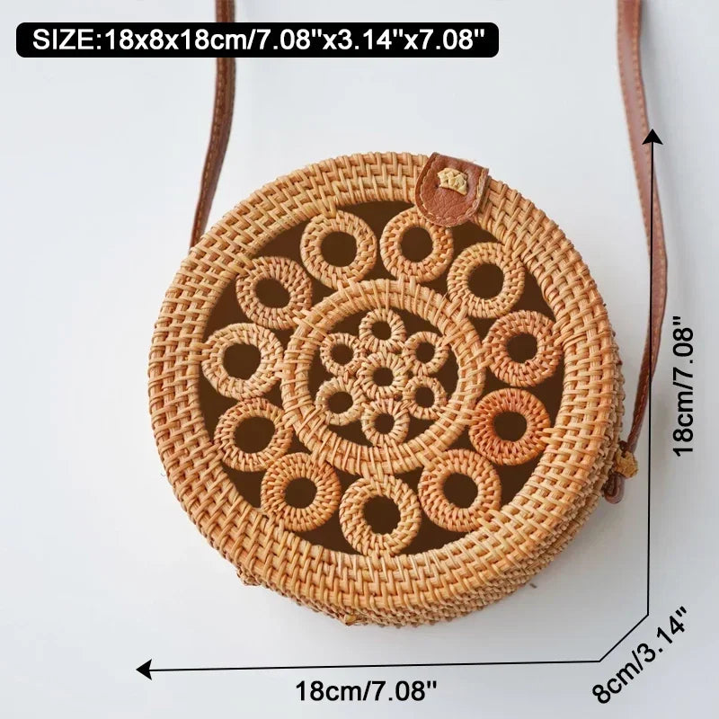 Xabia - Round Rattan Bag
