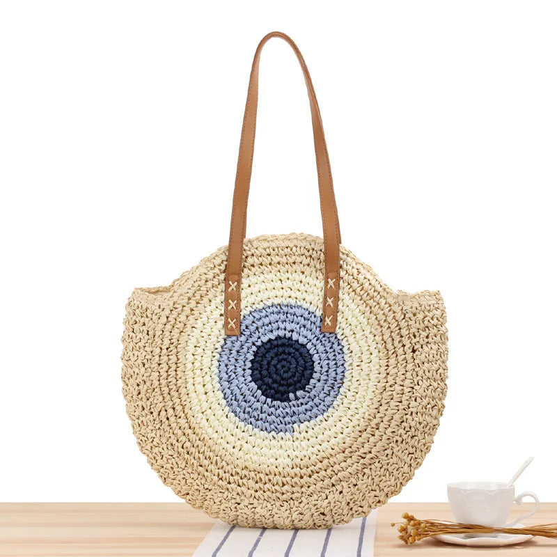 Ston - Round Raffia Bag