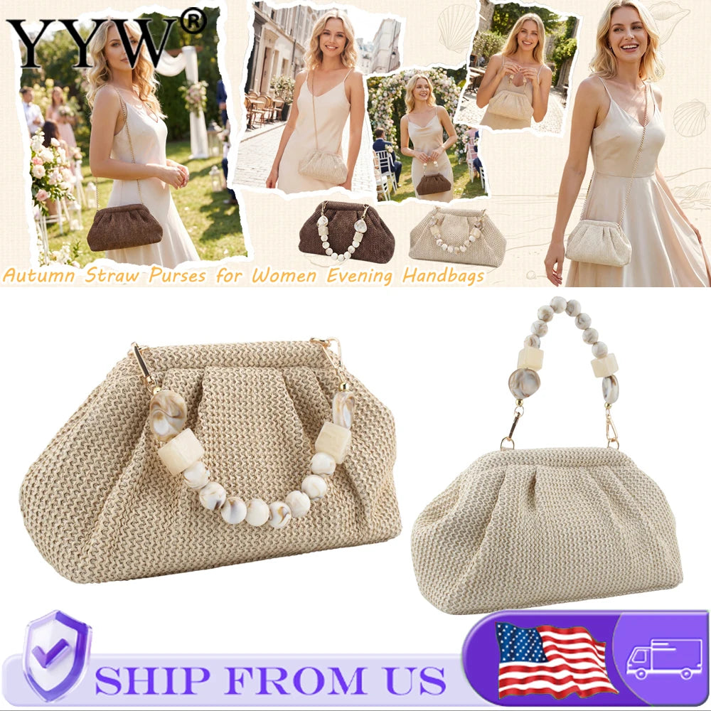 Olbia - Straw Clutch