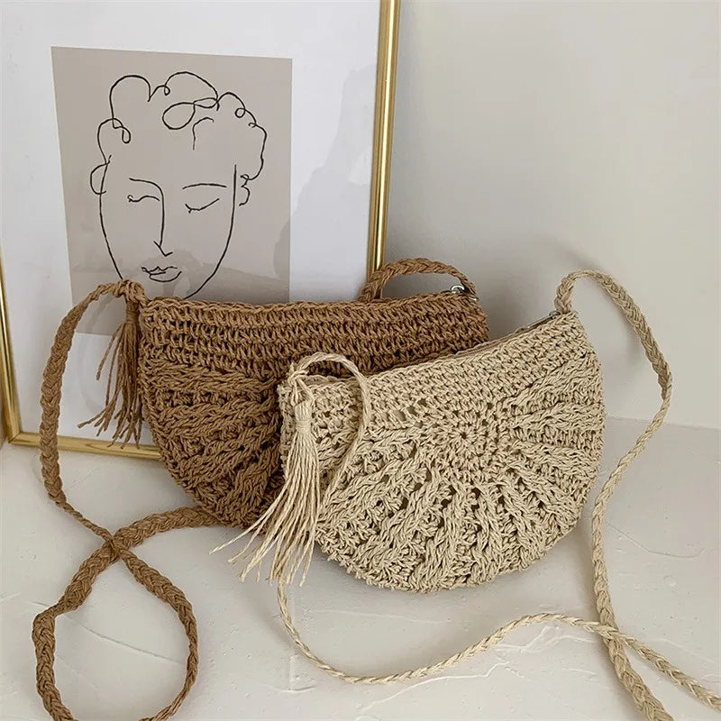 Bordighera - Rattan Crossbody Bag